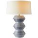 Drifter 150 watt Haze Blue Reactive Glaze Table Lamp Portable Light