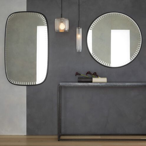 Cut 48 X 28 inch Wood Oblong Mirror