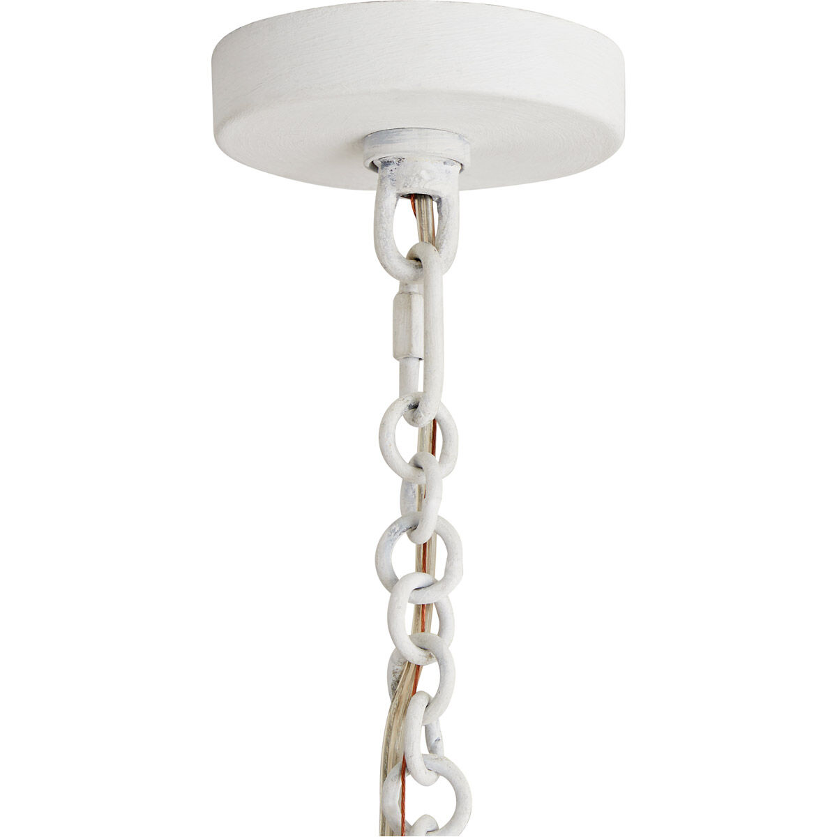 Isma 8 Light 34 inch White Gesso Chandelier Ceiling Light