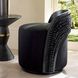 Gretel Black Suede and Black Leather with Ebony Chair