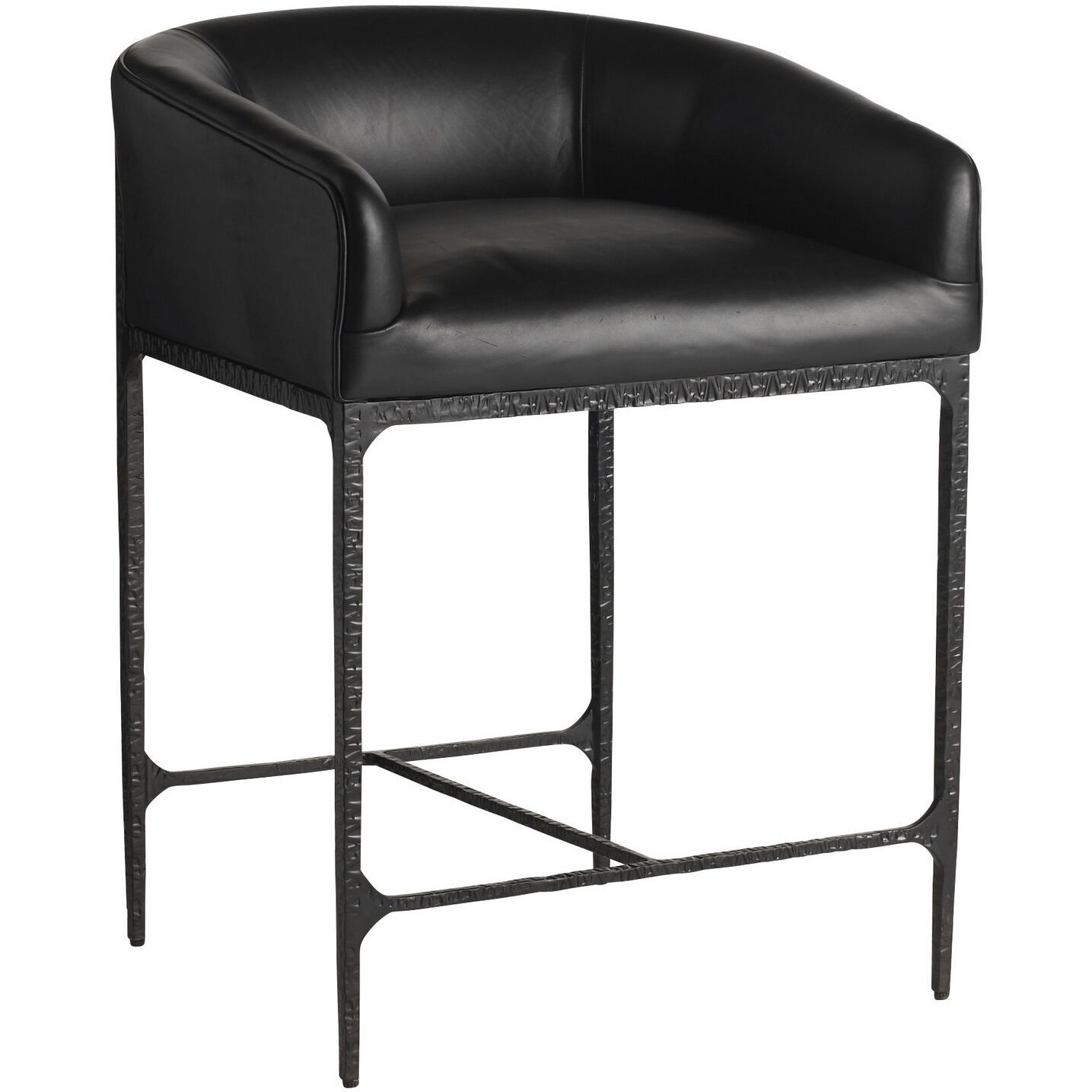 Osbourne 33.5 inch Black and Blackened Iron Counter Stool