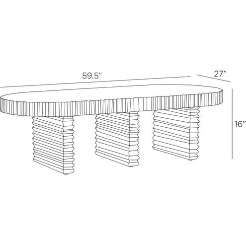 Hilbeck 59.5 X 16 inch Limed Wash Coffee Table