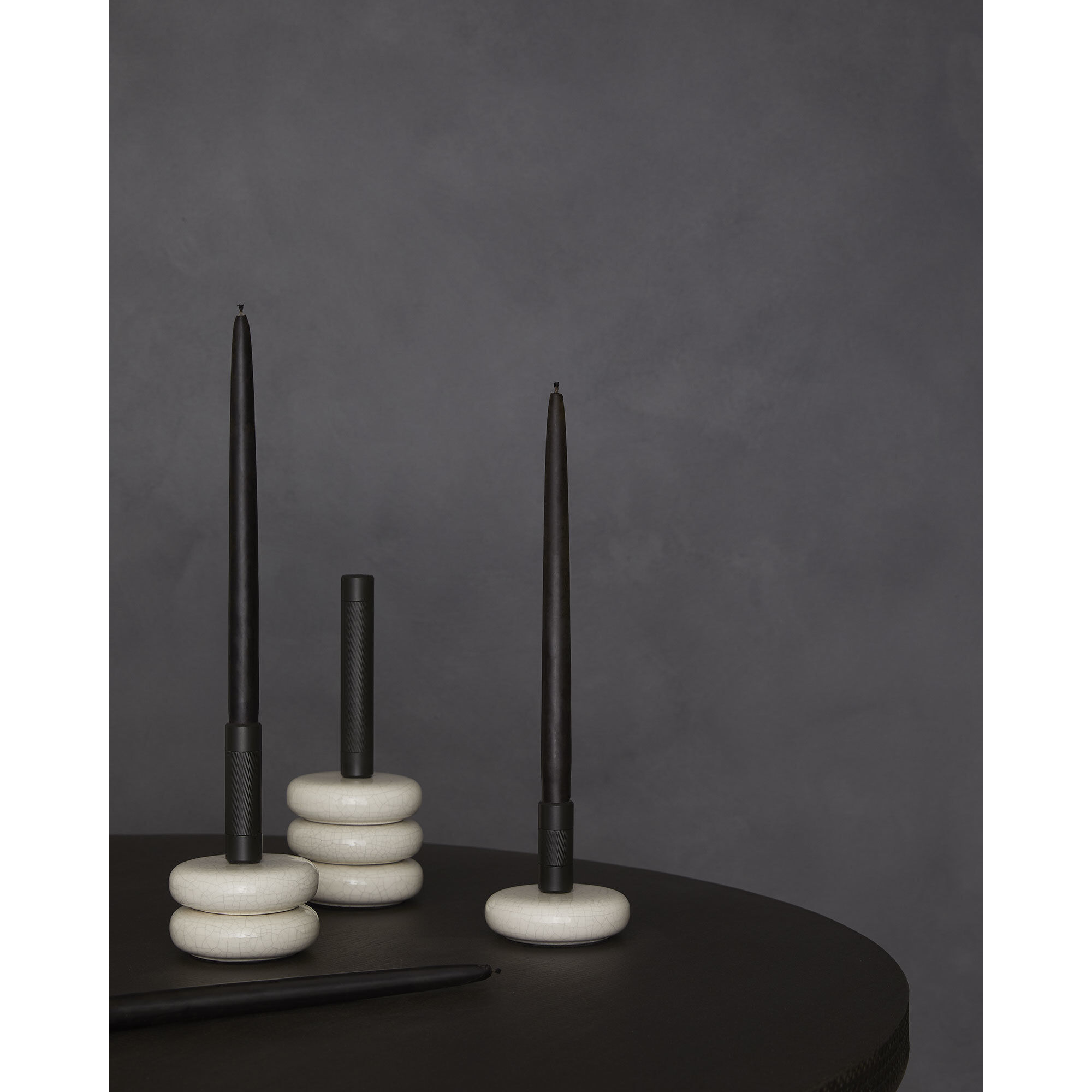 Glaze Candlesticks, Set of 3
