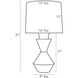 Dottie 31 inch Ice Reactive Table Lamp Portable Light