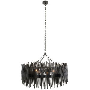 Adele 6 Light 40 inch Black Stained Chandelier Ceiling Light
