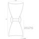 Toni 2 Light 6.5 inch White Gesso Sconce Wall Light