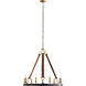 Chaney 9 Light 33 inch Bronze and Antique Brass Chandelier Ceiling Light