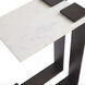 McClain 25.5 X 11 inch White Marble and Bronze Iron Accent Table