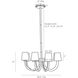 Gaetano 8 Light 27 inch Vintage Brass Chandelier Ceiling Light