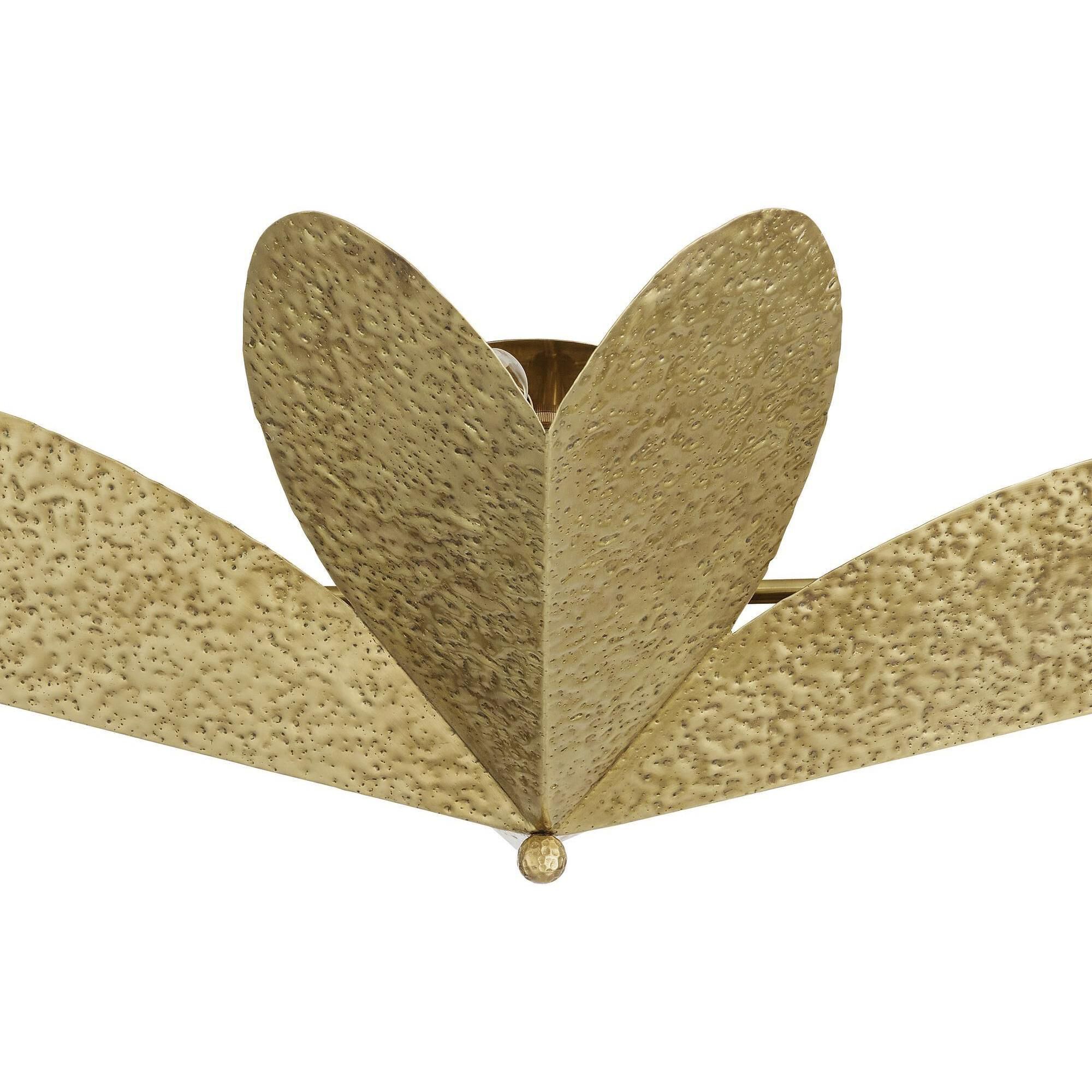 Lucinda 4 Light 31 inch Antique Brass Semi Flush Mount Ceiling Light