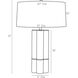 Maddie 31 inch 150.00 watt Dove Lamp Portable Light