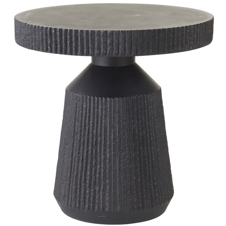 Boyden 22 inch Black Outdoor End Table