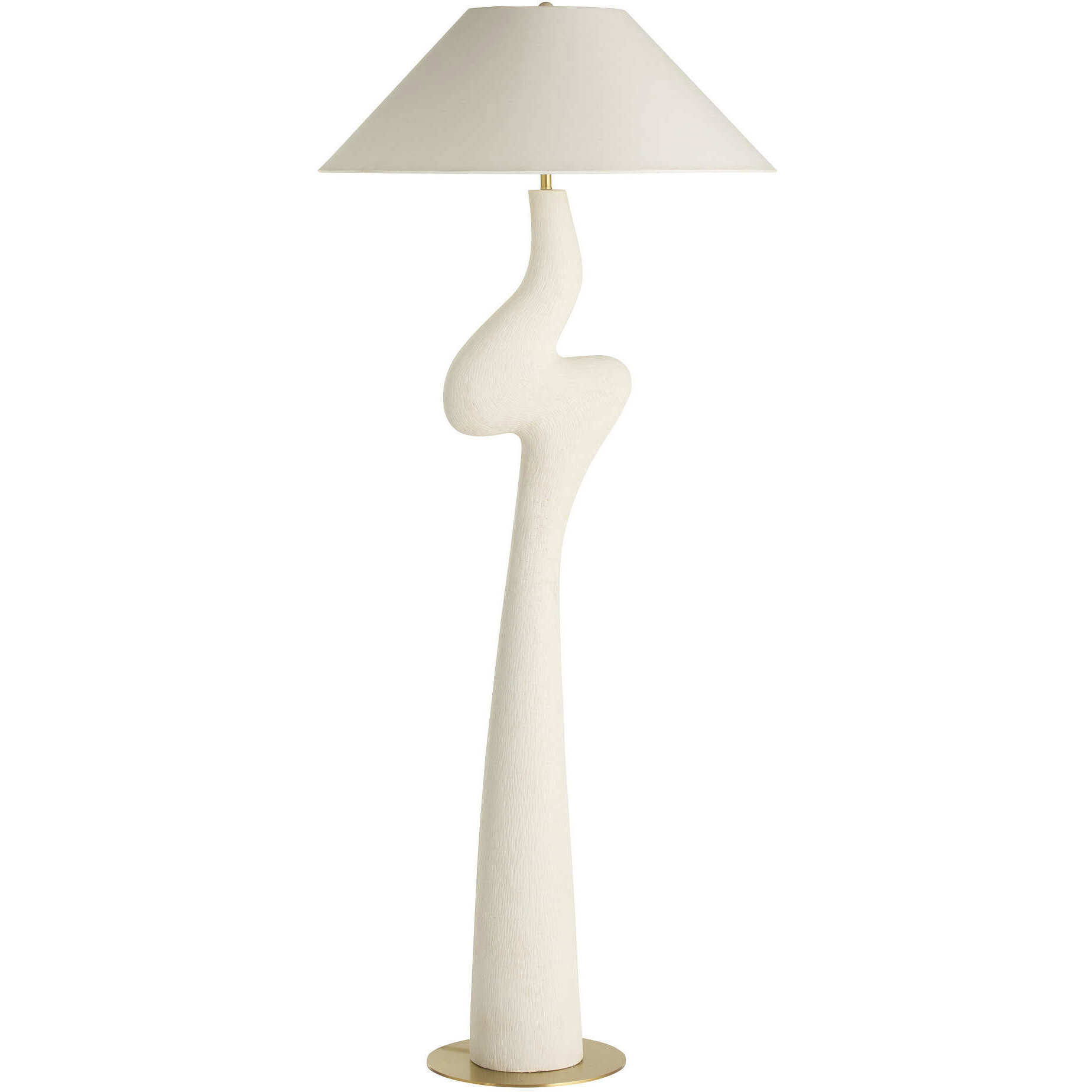 Nicolette 69.5 inch 150.00 watt Ivory and Antique Brass Floor Lamp Portable Light