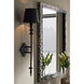 Anton 1 Light 8 inch Black Gesso Sconce Wall Light