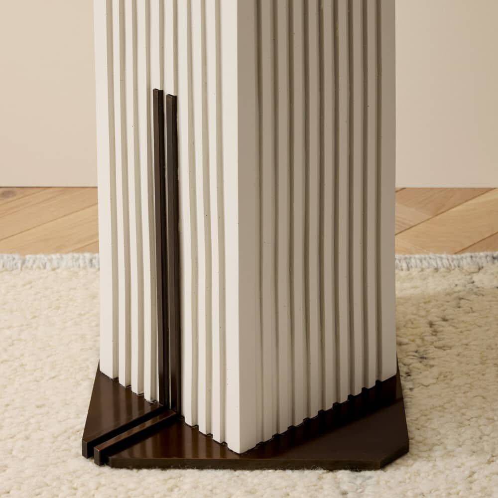 Fortunata 61 inch 150.00 watt Ivory and Heritage Brass Floor Lamp Portable Light