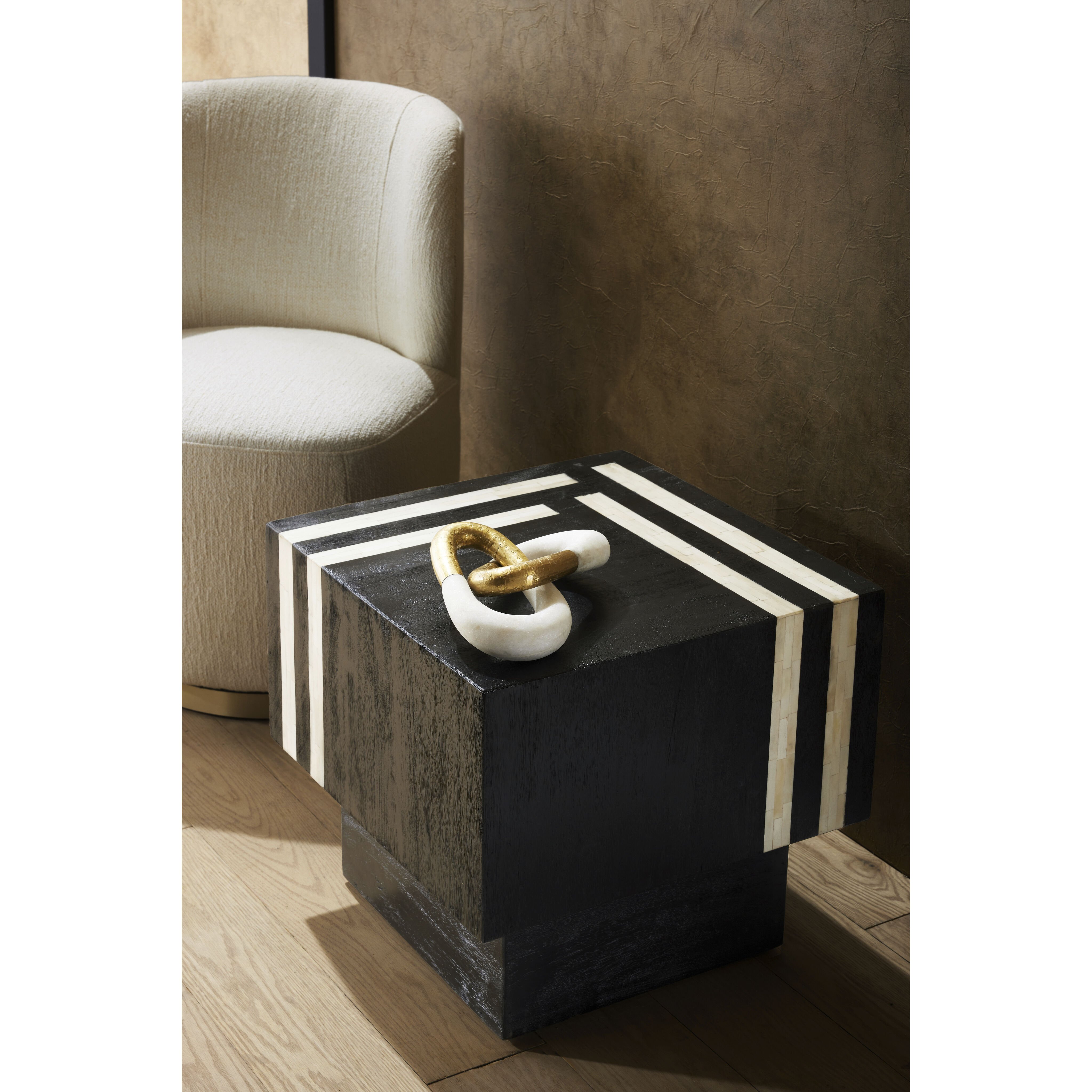 Burton 20 X 20 inch Ebony End Table