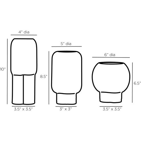 Tutwell 8.5 inch Vases, Set of 3