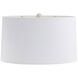 Felicity 28 inch 60.00 watt Egg Shell and Antique Brass Lamp Portable Light