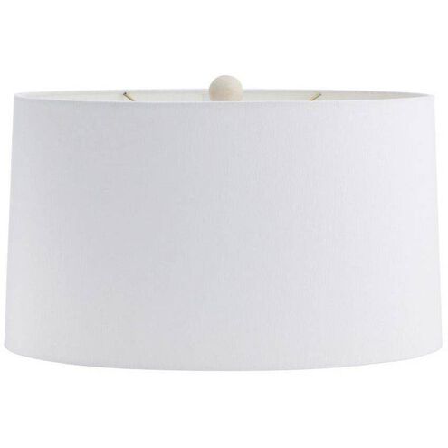 Felicity 28 inch 60.00 watt Egg Shell and Antique Brass Lamp Portable Light