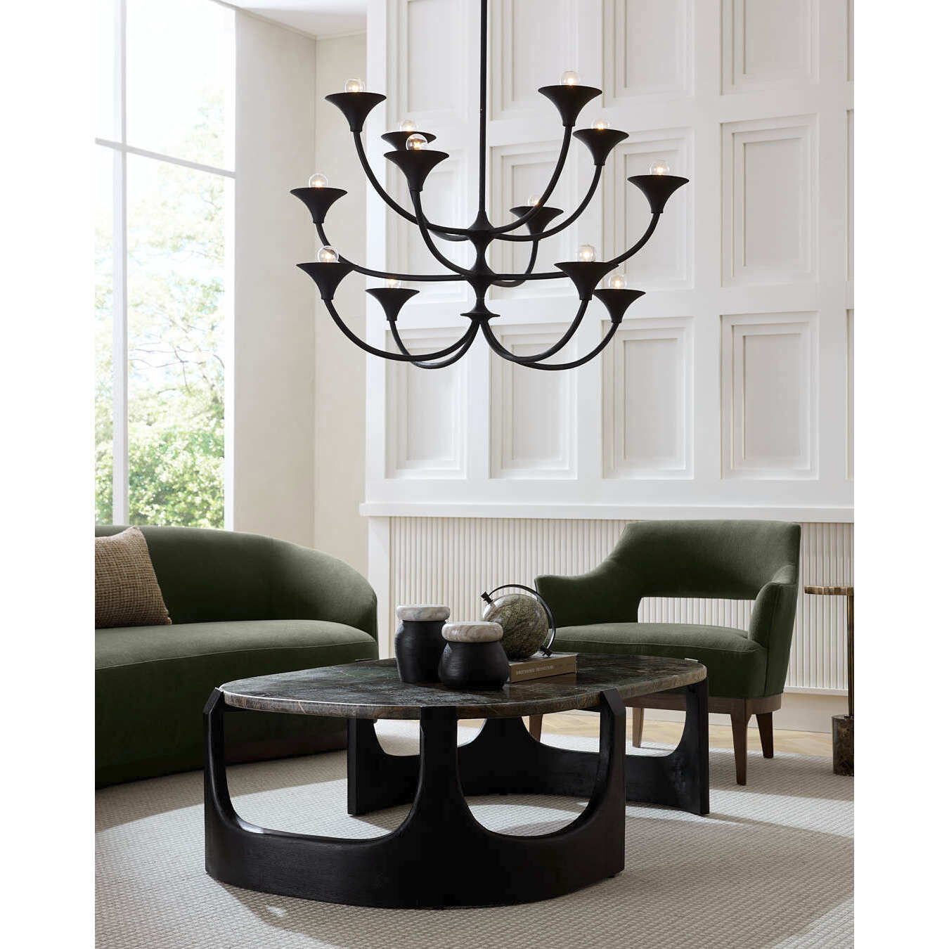 Lorena 58 X 16.5 inch Jungle and Ebony Coffee Table