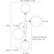 Christelle 4 Light 19 inch Matte Swirl Sconce Wall Light