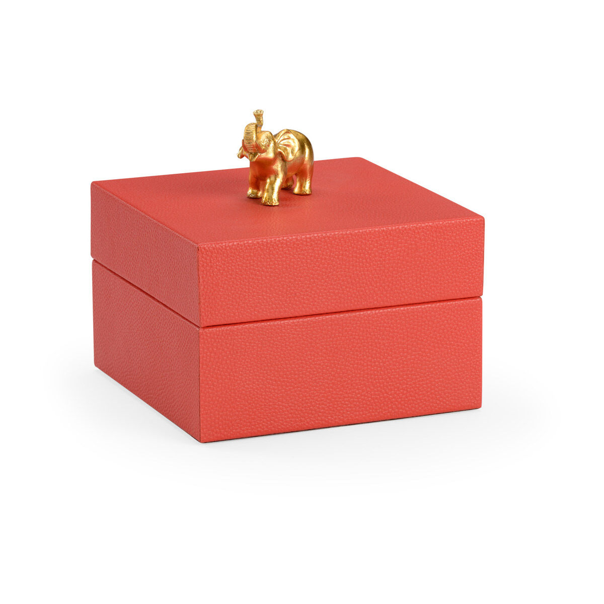 Pam Cain 8 inch Red/Metallic Gold Decorative Box