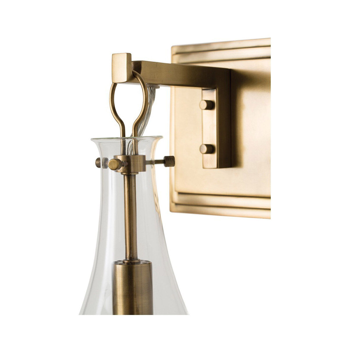 Sabine Sconce Wall Light in Antique Brass, Essential Lighting