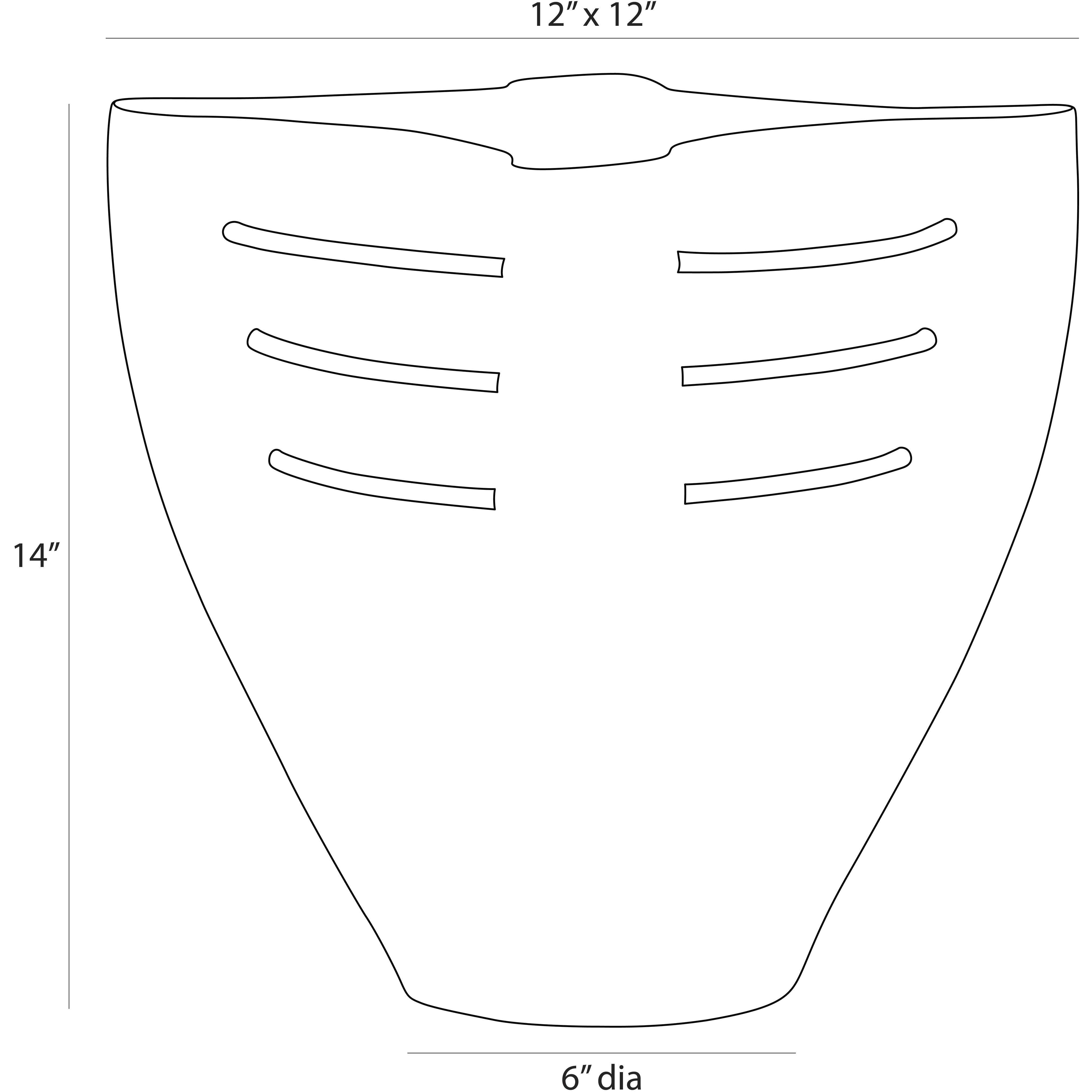 Jerusha 14 X 12 inch Vase