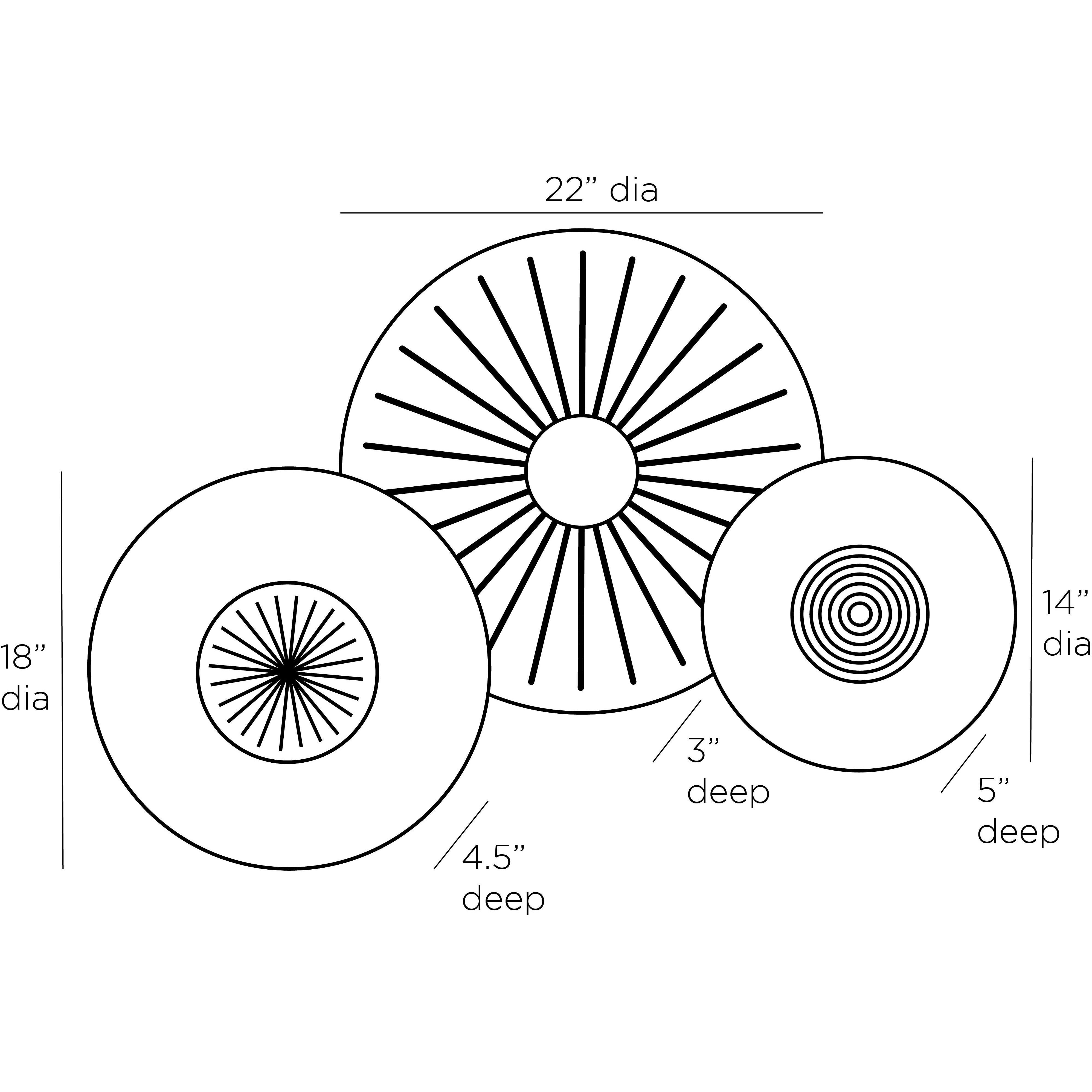 Rhodes Jungle Wall Plaques, Set of 3