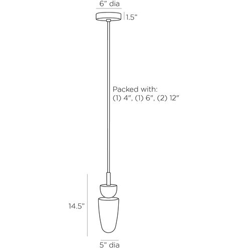 Vilko 1 Light 5 inch White Mini Pendant Ceiling Light