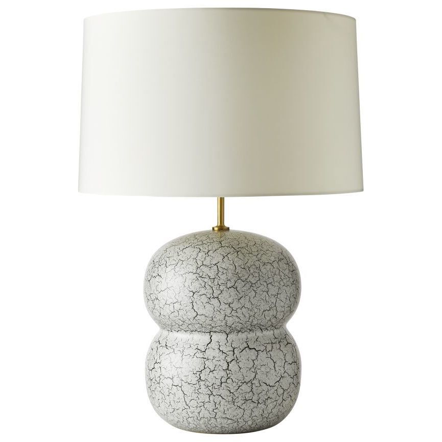 Egret 150 watt Platinum Crackle Table Lamp Portable Light