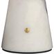 Chanell 12 inch 3 watt Calacatta Viola and Antique Brass Rechargeable Accent Lamp Portable Light