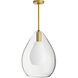 Nala 1 Light 15 inch Antique Brass Pendant Ceiling Light, Essential Lighting