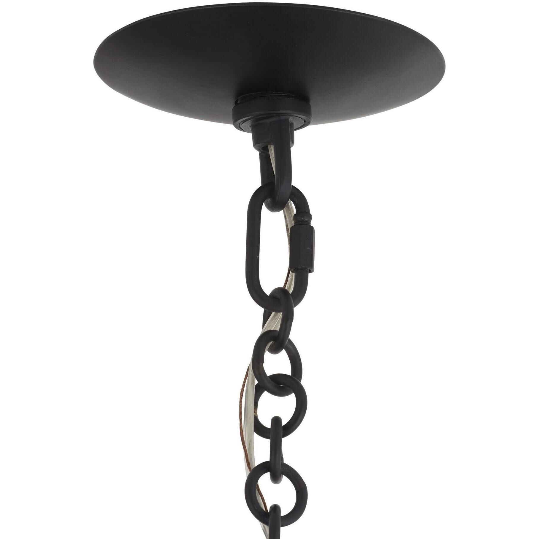 Florko 6 Light 31 inch Blackened Iron Chandelier Ceiling Light