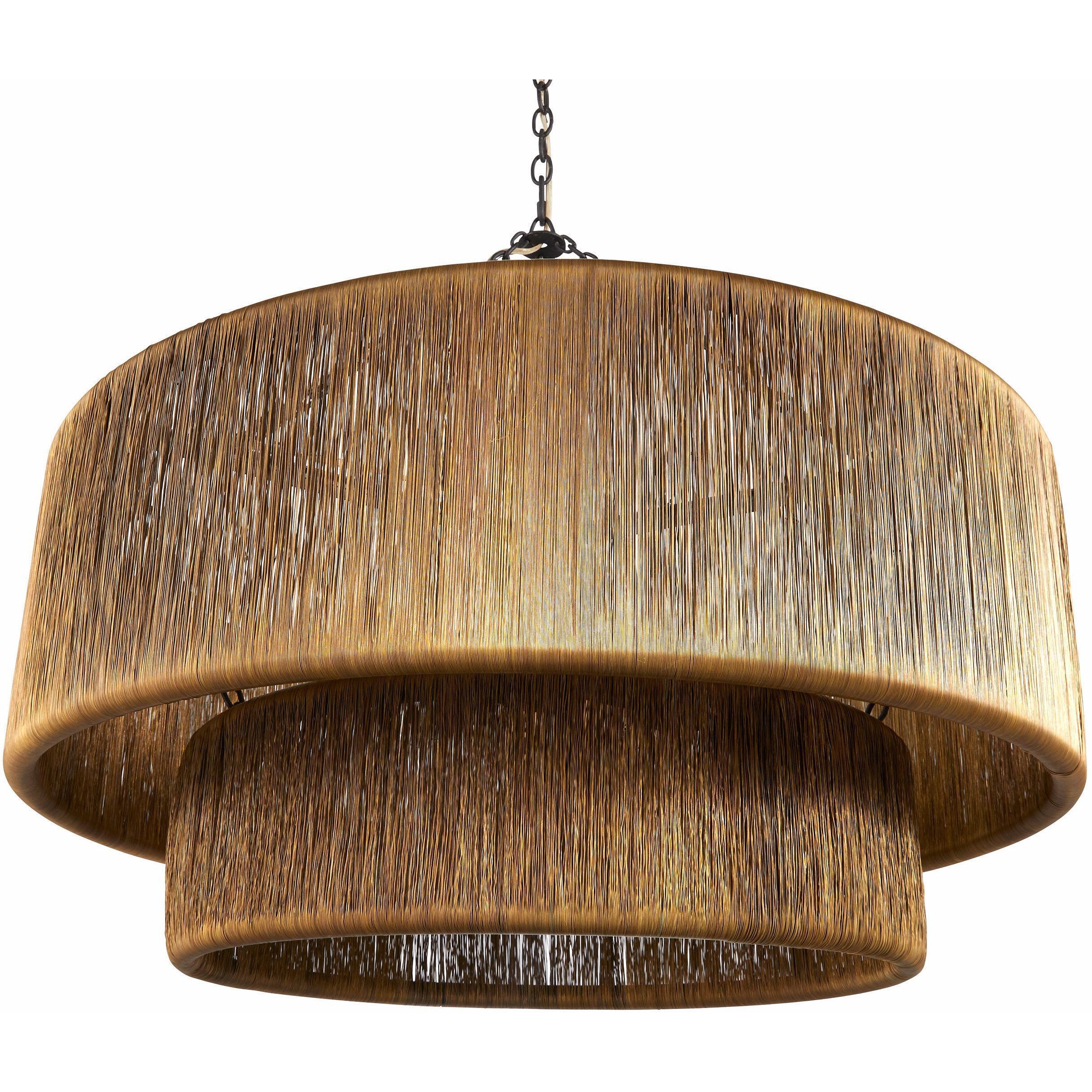 Creighton 3 Light 35 inch Vintage Brass Chandelier Ceiling Light