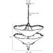 Aukland 38 inch Matte Blue Gray Chandelier Ceiling Light