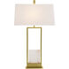 Markham 31 inch 100 watt Antique Brass Lamp Portable Light