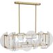 Tilley 7 Light 42.5 inch Antique Brass Linear Chandelier Ceiling Light