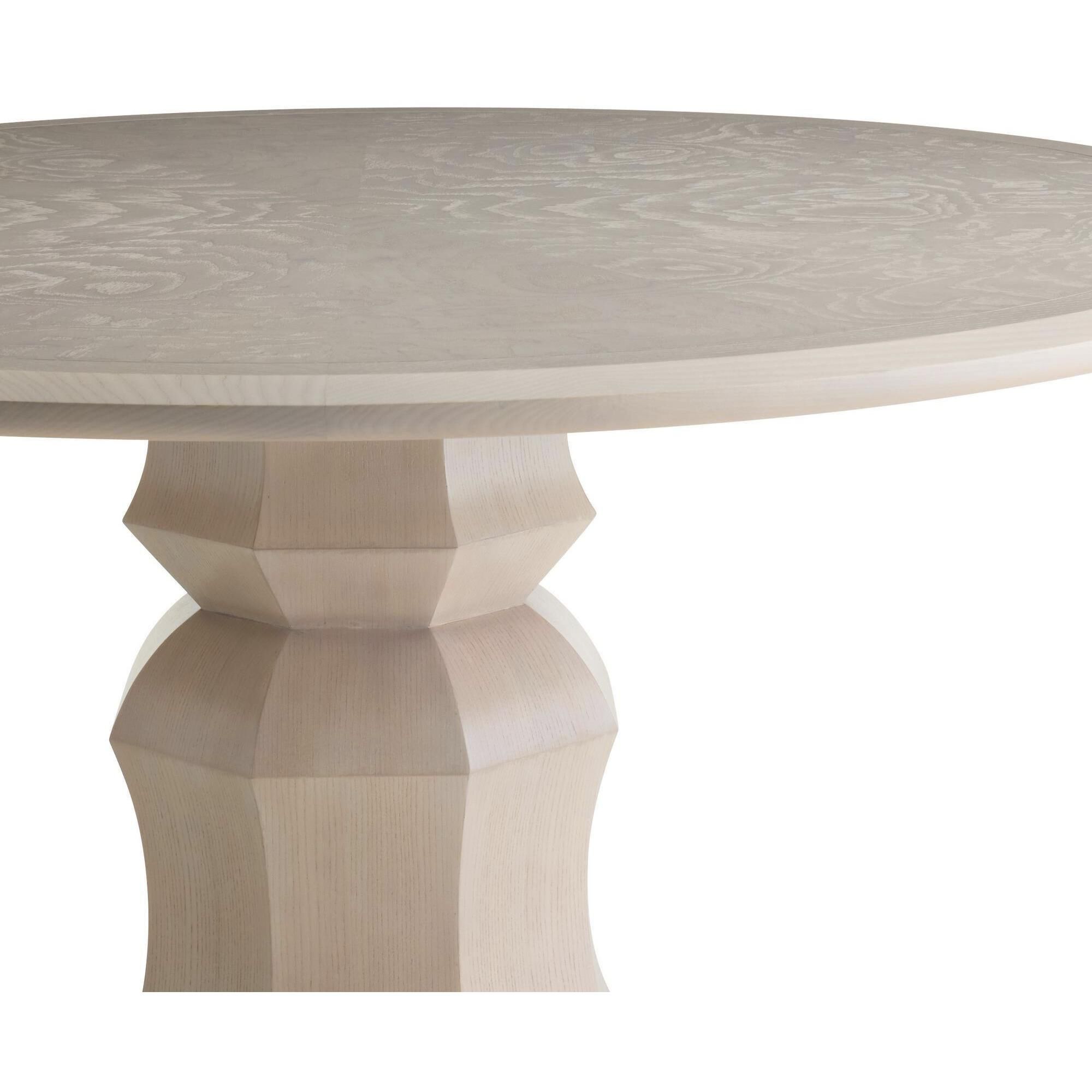 Kinsley 54 inch Light Beige Burl and Light Beige Dining Table