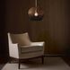Swami 1 Light 16 inch Natural and Black and Antique Brass Mini Pendant Ceiling Light