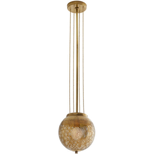 Tapio 1 Light 10 inch Vintage Brass Pendant Ceiling Light, Small