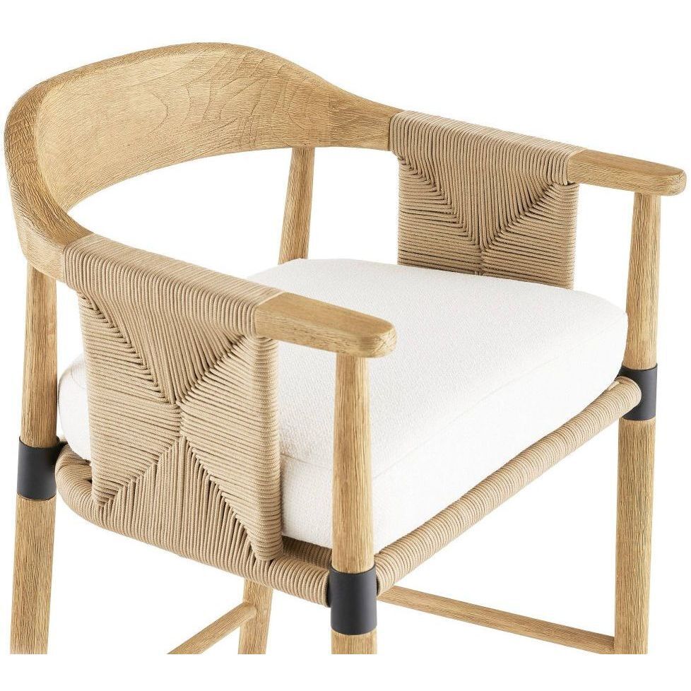 Estes 34.5 inch Pearl and Willow and Honey and Blackened Bronze Outdoor Counter Stool