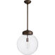 Reeves 1 Light 15.5 inch Aged Brass Outdoor Pendant, Large