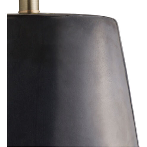Deagan 29 inch 150.00 watt Gunmetal and Teal Reactive with Bronze Table Lamp Portable Light
