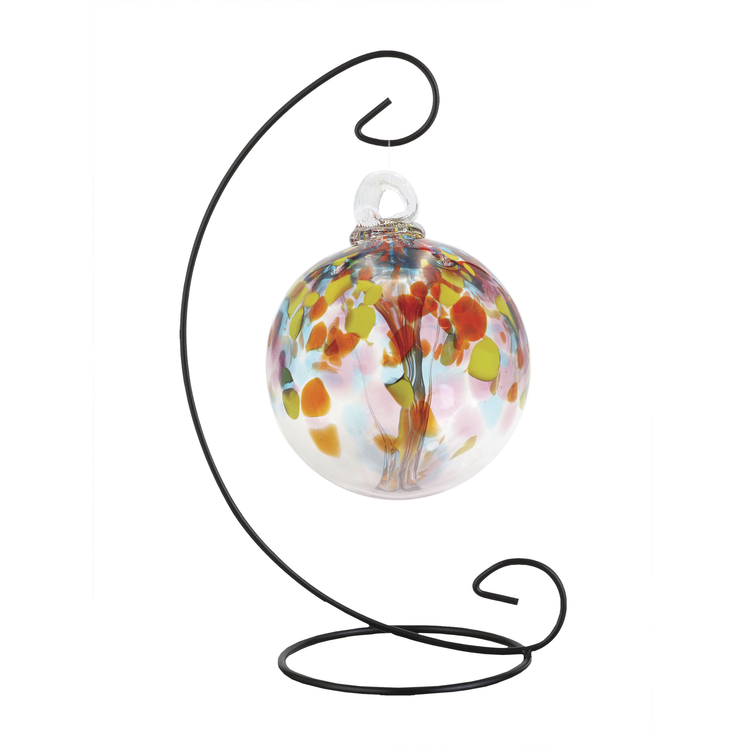 Tree Of Life Multi-color Art Glass Orb