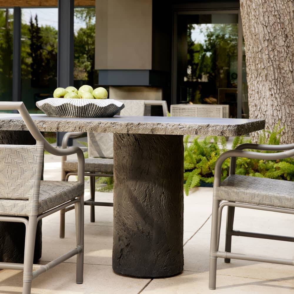 Gemini 72 X 30 inch Matte Carbon Outdoor Dining Table