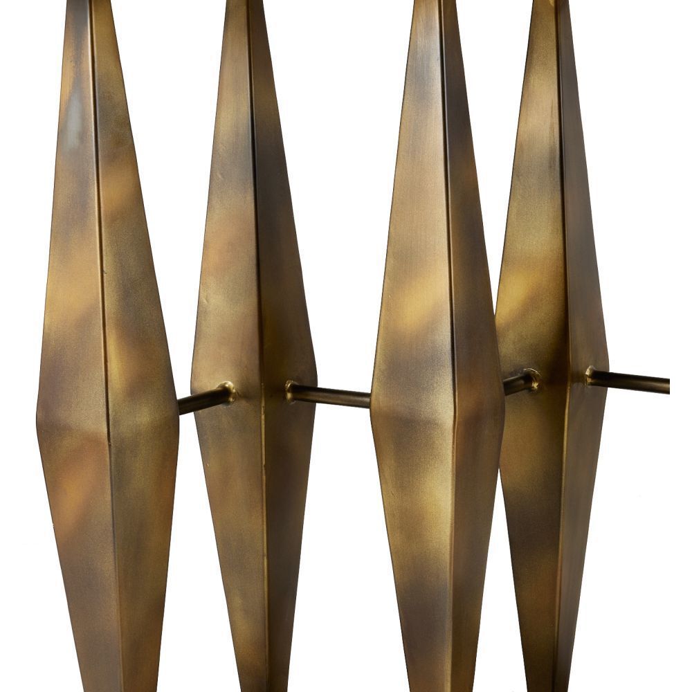 Dagmar 52 X 16 inch Matte Black Marble and Antique Gold Console