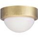 Lennon 1 Light 5.5 inch Antique Brass Flush Mount Ceiling Light