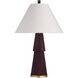 Duoro 30.5 inch 150 watt Burgundy and Antique Brass Table Lamp Portable Light
