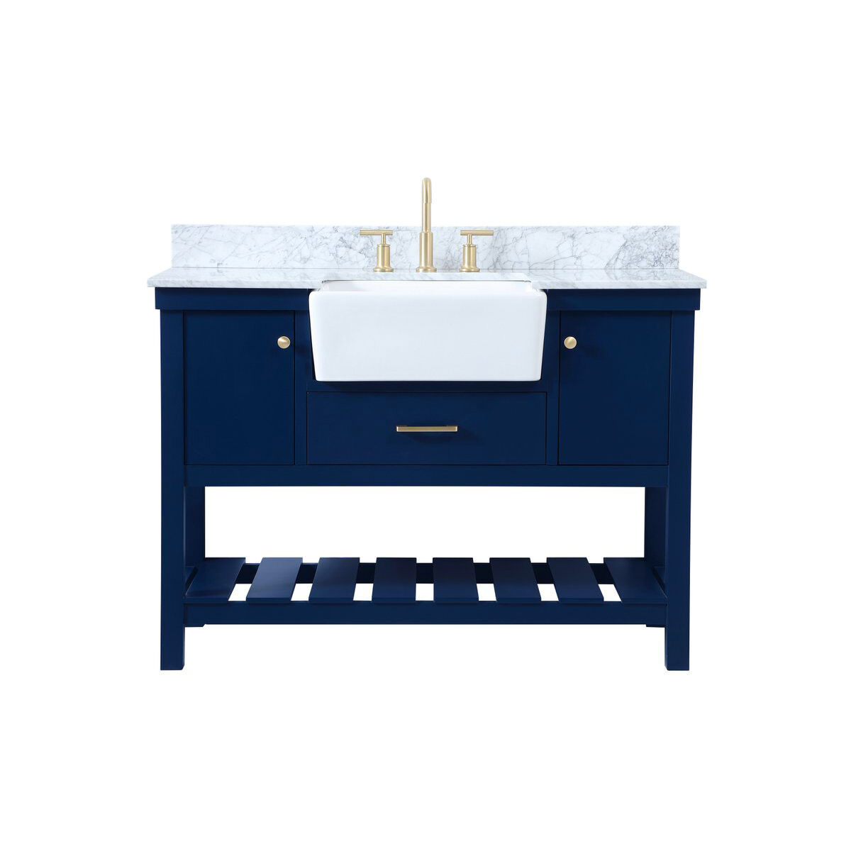 Clement 48 X 22 X 34 inch Blue Bathroom Vanity Cabinet